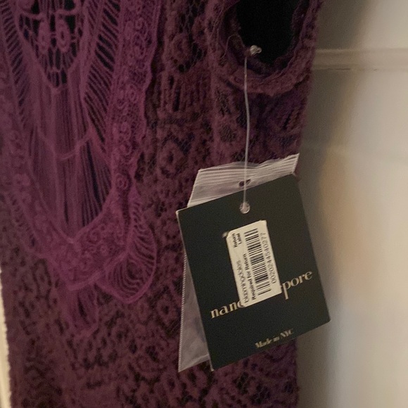 NWT Nanette Lepore Crochet Cocktail Dress in gorgeous shade of Plum - Picture 4 of 8